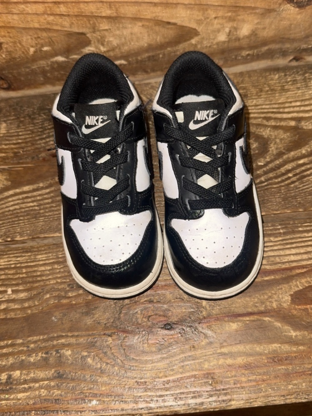 Nike Kids Black and White Low-Top Sneakers
